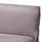 Baxton Studio Gradisca Modern Grey Fabric Button-tufted Upholstered Bar Bench Banquette 122-6753 - alternate 2